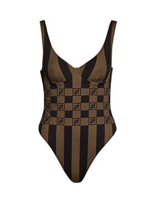 fendi checkered swimsuit.